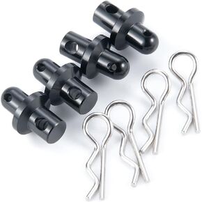 MOHERO Body Post with Clips Pins Aluminum Alloy Front and Rear Shell Column for Axial SCX10-PRO AXI03028 Upgrades Part