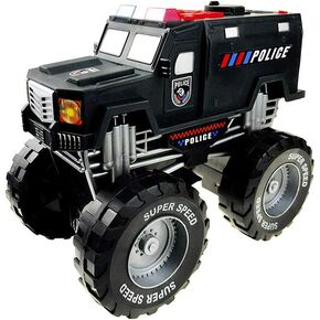 Dazmers Monster Truck Police Car Toy with Lights and Siren with Sound for Boys and Girls Ages 3-5+