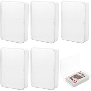 Giantree 6Pcs Playing Card Case Clear Card Deck Box, Holder Blank Business Card Organizer, Playing Game Card Storage Holder for Bank Card, Business Card, Game Card, Game Pieces, Crafts Accessories