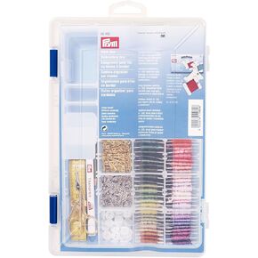 Prym Box, Clear, 23 Compartments Embroidery Storage, Transparent
