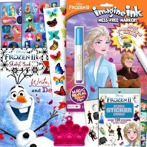 Disney Frozen Coloring Book and Sticker Activity Set for Kids - Bundle with Frozen Books, Frozen Imagine Ink, Stickers, and More - Featuring Elsa, Anna, and Olaf