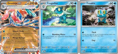 Pokemon Greninja ex 106/167 – Twilight Masquerade Card Lot Frogadie & Froakie in Saudi Arabia