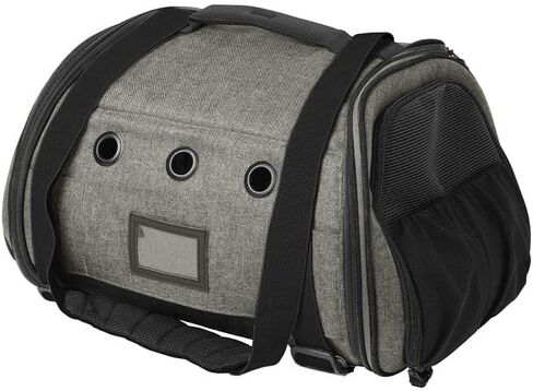 Travel Cat Carrier Bag - Portable Comfort Soft Sided Transpurrter Cat Carrier for Small Medium Cats Kitten up to 30 LBs Airline Approved Backpack with Shoulder Strap (Heather Grey) in Kuwait