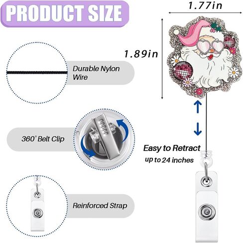 Cute Pharmacy Tech Badge Reel Holder Retractable | You Can Count on Me Funny ID Name Badge Reel with Alligator Clip & 24" Durable Nylon Cord for Nurse Doctor Pharmacist CPhT & Medical Worker | Acrylic in Saudi Arabia