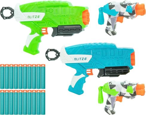 Air Warriors: Blitz 6 - Dart Blaster, 12 Accu-Blast Darts, 6 Chamber Barrel, Automatic Rotating Barrel, Shoots Up to 80ft, Kids Toy, Ages 6+ in Saudi Arabia
