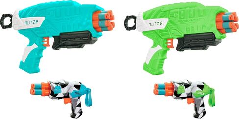 Air Warriors: Blitz 6 - Dart Blaster, 12 Accu-Blast Darts, 6 Chamber Barrel, Automatic Rotating Barrel, Shoots Up to 80ft, Kids Toy, Ages 6+ in Saudi Arabia