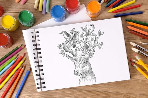 Sundaram Artist Sketch Book | Spiral Bound |140GSM | 100 Pages | A4 - Pack of 1 Pcs in Saudi Arabia