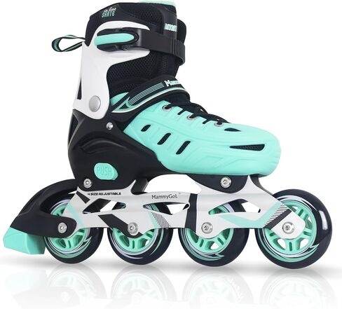 MammyGol Adults Adjustable Inline Skates, Safe and Durable Roller Skates with Giant Wheels, High Performance Professional Skates for Men Women Youth in Saudi Arabia