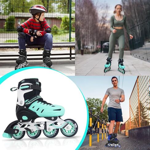 MammyGol Adults Adjustable Inline Skates, Safe and Durable Roller Skates with Giant Wheels, High Performance Professional Skates for Men Women Youth in Saudi Arabia