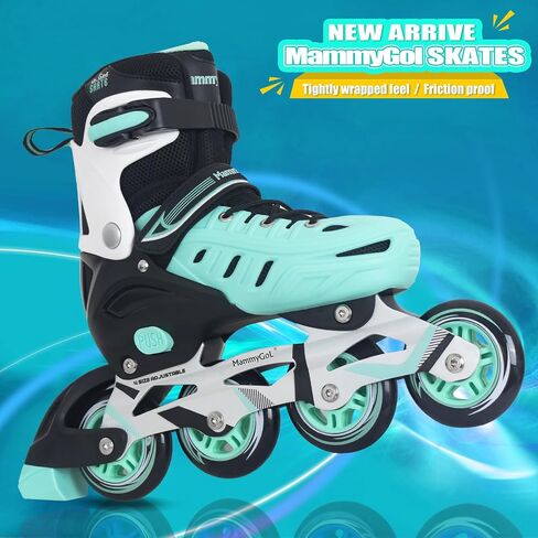 MammyGol Adults Adjustable Inline Skates, Safe and Durable Roller Skates with Giant Wheels, High Performance Professional Skates for Men Women Youth in Saudi Arabia