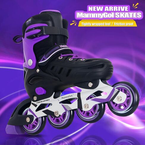 MammyGol Adults Adjustable Inline Skates, Safe and Durable Roller Skates with Giant Wheels, High Performance Professional Skates for Men Women Youth in Saudi Arabia