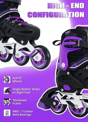 MammyGol Adults Adjustable Inline Skates, Safe and Durable Roller Skates with Giant Wheels, High Performance Professional Skates for Men Women Youth in Saudi Arabia