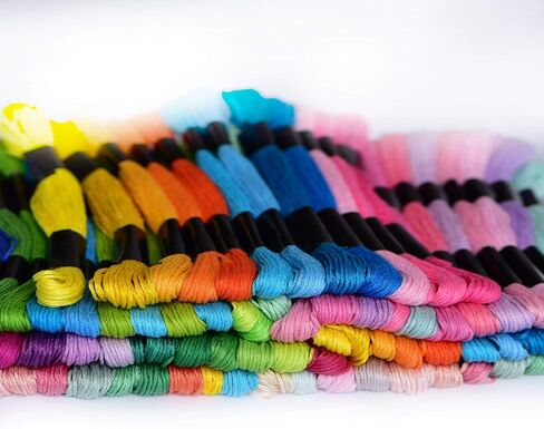 Embroidery Floss Friendship Bracelets Floss 36 Skeins Per Pack dy le paon Crafts Floss Cross Stitch Threads and Free Set of Free Friendship Wheel 100% Long Staple Cotton in Kuwait
