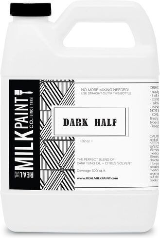 Real Milk Paint Dark Half Tung Oil Mix for Wood Finishing, Cutting Boards, Butcher Blocks, Wood Floors, Clay, Stone, Slate, Food Grade, 32 Ounces in Kuwait