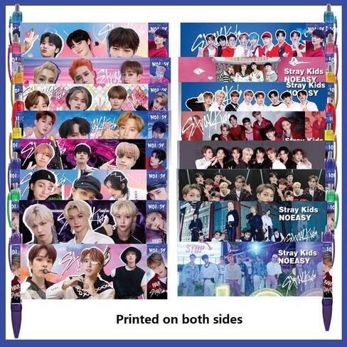 أقلام جل من YiYiXiXi 8 قطع STRAY-KIDS قلم حبر جاف STRAY K-IDS Merch اللوازم المكتبية للهدايا (أحمر) in Kuwait