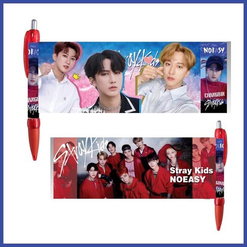أقلام جل من YiYiXiXi 8 قطع STRAY-KIDS قلم حبر جاف STRAY K-IDS Merch اللوازم المكتبية للهدايا (أحمر) in Kuwait