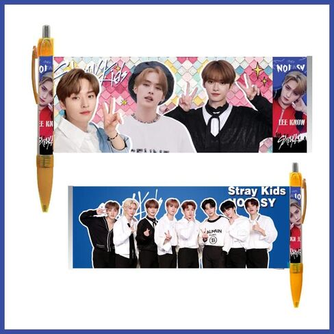 أقلام جل من YiYiXiXi 8 قطع STRAY-KIDS قلم حبر جاف STRAY K-IDS Merch اللوازم المكتبية للهدايا (أحمر) in Kuwait