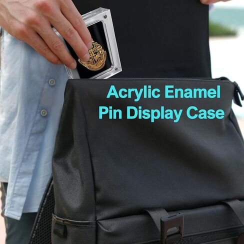 Acrylic Enamel Pin Display Case,Dustproof Collection Box for Wall,Tabletop,Perfect for Displaying Pins, Badges, Jewelry, and Medals,Customizable pin Display in Kuwait