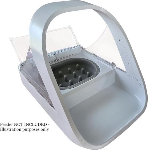 وعاء تغذية بطيء متوافق مع مغذيات Sureflap Surefeed - وعاء تغذية بطيء من السيليكون خالٍ من مادة BPA وآمن للاستخدام في غسالة الأطباق للسلالات الصغيرة والمتوسطة، وعاء طعام القطط اللغز غير القابل للانزلاق، مثالي للأكل السريع (رمادي) in Saudi Arabia