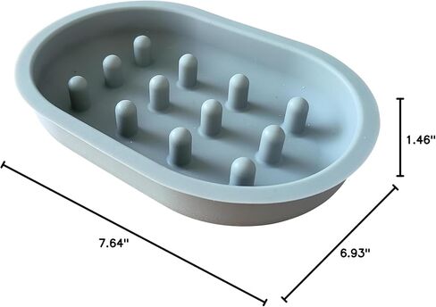 وعاء تغذية بطيء متوافق مع مغذيات Sureflap Surefeed - وعاء تغذية بطيء من السيليكون خالٍ من مادة BPA وآمن للاستخدام في غسالة الأطباق للسلالات الصغيرة والمتوسطة، وعاء طعام القطط اللغز غير القابل للانزلاق، مثالي للأكل السريع (رمادي) in Saudi Arabia