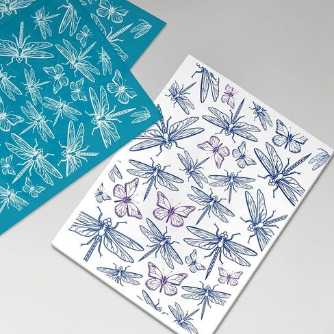 OLYCRAFT 4x5 Inch Silk Screen for Polymer Clay Dragonfly Butterfly Clay Stencils Reusable Silk Screen Stencils Non-Adhesive Transfer Stencils Mesh Stencil for Polymer Clay Jewelry Making in Saudi Arabia