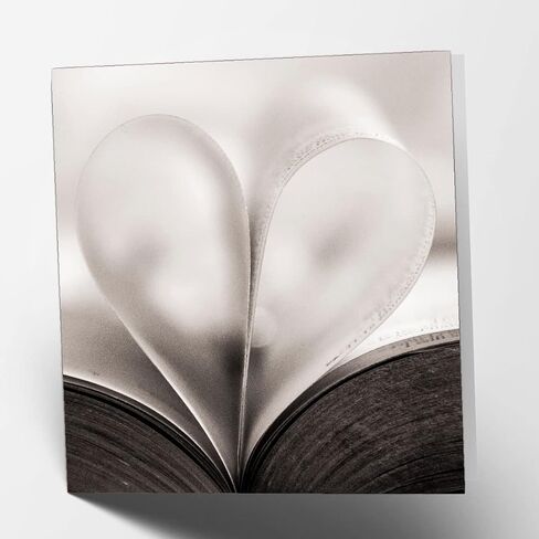 Maturi Red Heart Blank Greetings Card, Valentines, Wedding, Anniversary, 6" x 6" Square in Saudi Arabia