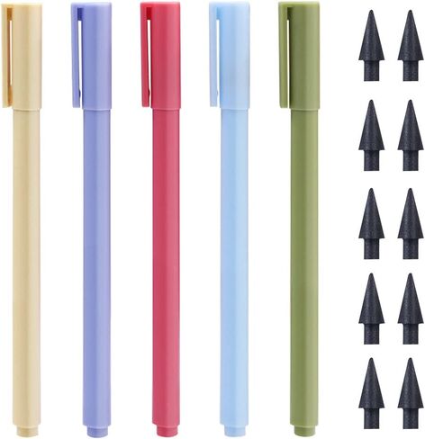 5 قطع قلم رصاص إنفينيتي بدون حبر قلم رصاص دائم بدون حبر قلم رصاص للأبد قلم رصاص لا نهائي قلم رصاص أبدي مع 10 سنون قابلة لإعادة الاستخدام لكتابة الرسم والرسم للطلاب في المنزل واللوازم المكتبية in Kuwait