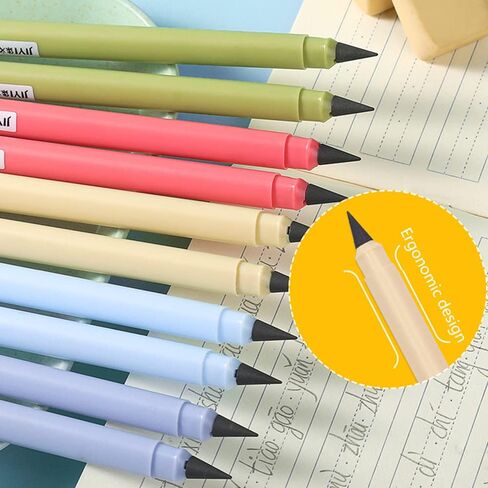 5 قطع قلم رصاص إنفينيتي بدون حبر قلم رصاص دائم بدون حبر قلم رصاص للأبد قلم رصاص لا نهائي قلم رصاص أبدي مع 10 سنون قابلة لإعادة الاستخدام لكتابة الرسم والرسم للطلاب في المنزل واللوازم المكتبية in Kuwait