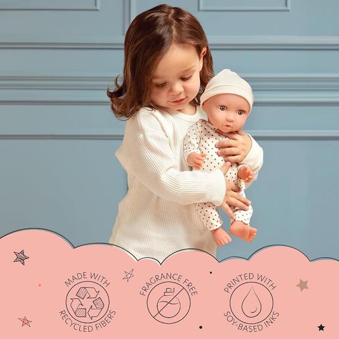 LullaBaby – 14-inch Realistic Baby Twin Dolls – Fair Skin Tones & Brown Eyes – Star & Floral Swaddles – Cute Hat & Headband – Toys For Kids Ages 2 & Up – Twin Baby Dolls & Sleep Sacks Set – Boy & Girl in Saudi Arabia