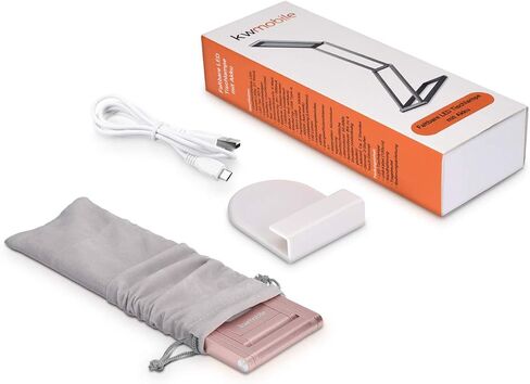 مصباح مكتب LED قابل للطي من kwmobile - مصباح طاولة USB محمول قابل للطي مع 3 إعدادات سطوع - للمنزل والقراءة والدراسة والعمل والسفر - فضي in Saudi Arabia