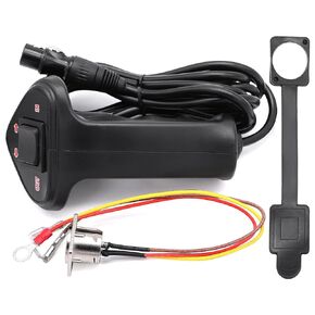 TuoLauthon 500A 12000Lb Winch Hand Remote Controller with Control Socket Assembly for UTV ATV Winch