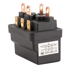 Acouto Winch Solenoid Relay Contactor for ATV UTV 4X4 Vehicles Winch Solenoid Contact Relay Contactor 12V 120A Steel Replacement