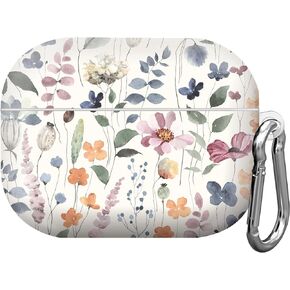 Compatible with AirPods Pro 2nd/1st Generation Case Cover, Cute Case Cover with Keychain for AirPod Pro 2&1 Case, for Men Women & Girls (Beautiful Colorful Floral)