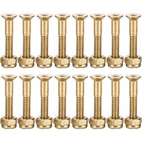16 Pcs 1 Inch Skateboard Mounting Hardware Screws Bolts