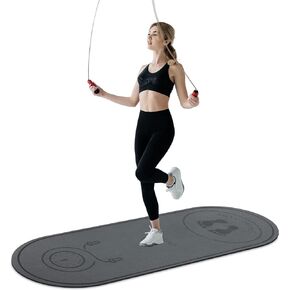 Jump Rope Mat 71"/63"x24" Larger Non-Slip Indoor Outdoor Exercise Fitness Mat, Crossrope Jump Rope Pad, High-Density Workout Shock Absorption Jump Mat for Home Gym Flooring Concrete Jumping Rope
