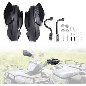 HAKA TOUGH Sportsman Handguards, Hand Brush/Wind Guard with Mount Brackets Kit Protector for Polaris Sportsman 400 450 570 850 XP 1000 Accessories, Replace OEM#2876846, 2879380 Black, 2PCS