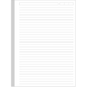 ورق إعادة تعبئة مبطن غير مثقوب - ورق أوراق سائب مقاس A5 لمجلد الحلقات/إدراج مخطط دفتر الملاحظات المنفصل، 100 ورقة/200 صفحة، مثقوب بـ 6 فتحات، صفحات بيضاء مسطرة 100 جرام في المتر المربع، 5.8 بوصة × 8.2 بوصة in Kuwait