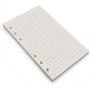 6-Ring A6 Binder/Planner Refill Paper, 6 Hole,6 3/4 x 4 1/8 Inches Refillable White Paper for Loose Leaf Binder Notebook Diary Traveler Journal Inserts, 80 Sheets/160 Pages,Blank in Kuwait