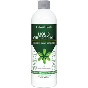 Eniva Health Liquid Chlorophyll Vegan | Immunity | Detox & Cleanse | Clear Skin | Energy Boost | Gut Health | Internal Deodorant | USA Manufacture | Mulberry Source | Mint |16 Fl Oz Bottle