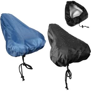 2 Pieces Waterproof Bike Seat Rain Cover with Drawstring Seat Cover Mountain Bike Seat Cover Bicycle Seat Cover Rain Dust Protective Cushion Saddle Cover Navy Bike Rain Cover Accessories for Men Women