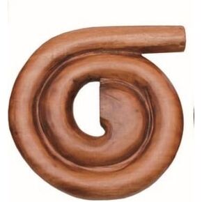 Didgeridoo, Didghorn Mahagoni, spiral 12" diameter (Natural)