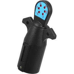7 Way Flat Trailer Wiring Tester Trailer Hitch Towing LED Connector Pin Adapter Plug/Rear for Car/Durable / 1 Pcs