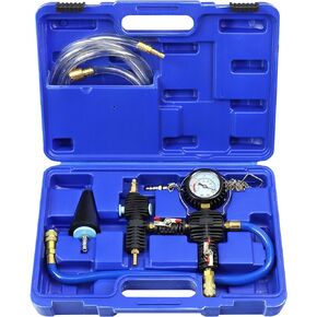 Coolant Vacuum Refill Kit, Cooling System Radiator Vacuum Purge & Fill Tool Kit, Automotive Coolant Filler with Universal Adapter Hoses for Car Motorcycle Truck Airlift Use Black