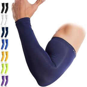 HiRui Arm Compression Sleeves for Men Women Youth, UV Protection 20-30mmHG Support Tattoo Cover, Breathable Moisture-Wicking
