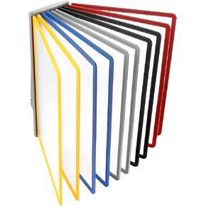 QWORK Wall Mounted Reference System with 10 Assorted Double-Sided A4 Letter-Size Panels, Easy-Read Angled Bracket, Document Protection, Document Organiser, Display Panel Wall Unit in Saudi Arabia
