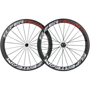 Superteam Carbon Fiber Road Bike Wheels 700C Clincher Wheelset 50mm Matte 23 Width