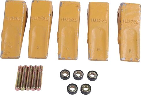 5PK 1U3202 Bucket Teeth with Pins and Retainers Compatible with Caterpillar CAT Style J200 General Purpose Dirt Excavator 1U-3202 in Saudi Arabia