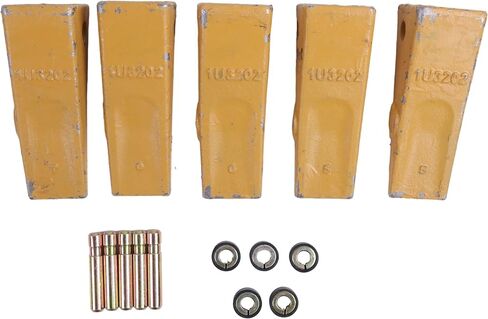 5PK 1U3202 Bucket Teeth with Pins and Retainers Compatible with Caterpillar CAT Style J200 General Purpose Dirt Excavator 1U-3202 in Saudi Arabia
