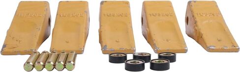 5PK 1U3202 Bucket Teeth with Pins and Retainers Compatible with Caterpillar CAT Style J200 General Purpose Dirt Excavator 1U-3202 in Saudi Arabia