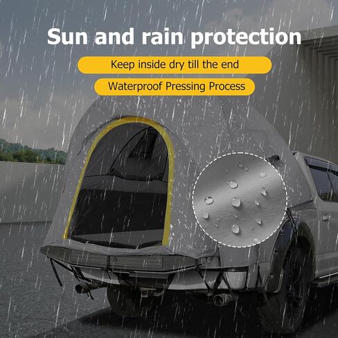 FLYCLE Truck Tent for 6.5-8 FT Truck Bed, Pickup Truck Bed Tent Double Layer Waterproof PU2000mm for Camping in Saudi Arabia